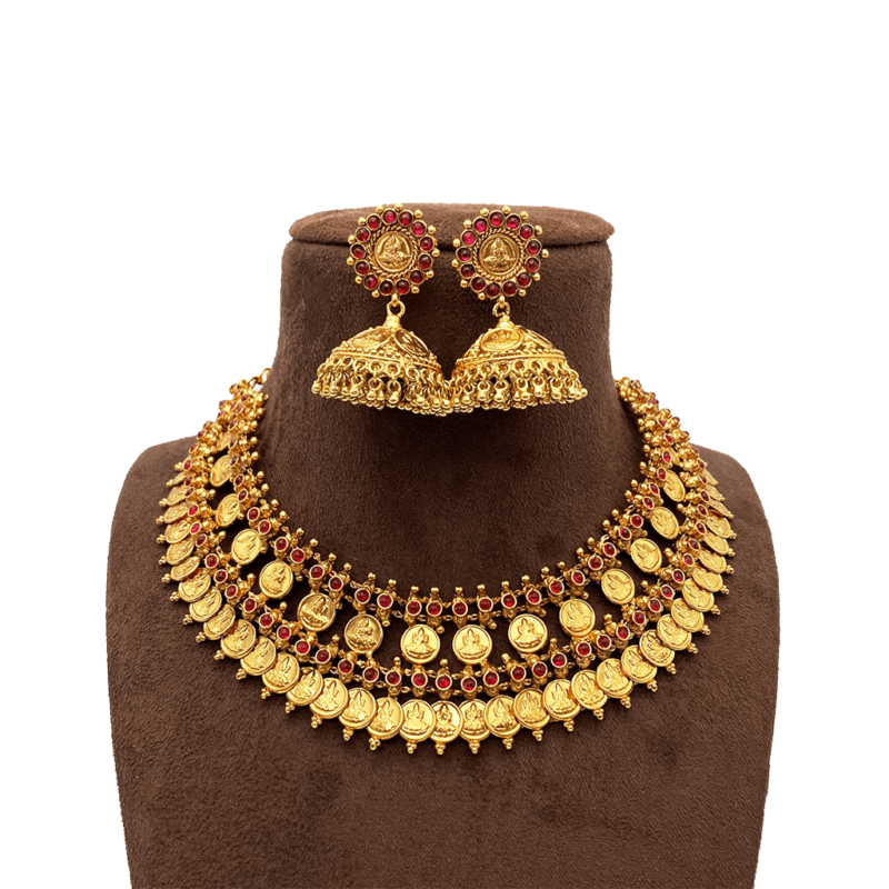 Alluring Double line kemp kasumala necklace