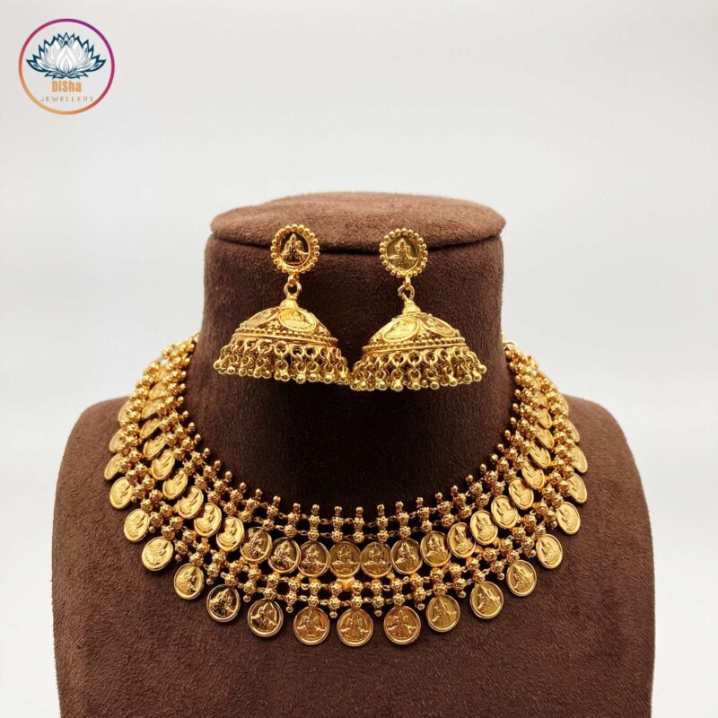 Elegant Double Line kasumala Necklace With Jumka